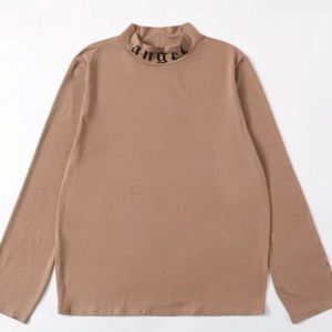 Mock Neck Graphic Tee